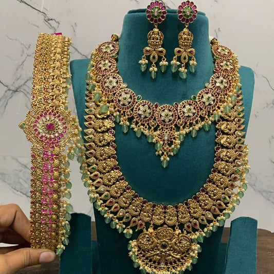Gold Look Designer Jewellery With Kada