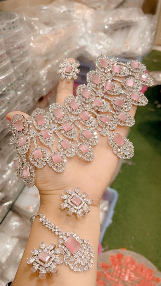 Phoolshop Exquisite Fancy Necklace Set with Earrings