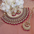 Beautiful Pink & Golden Chokers Set Stylish Accessory for Every Season