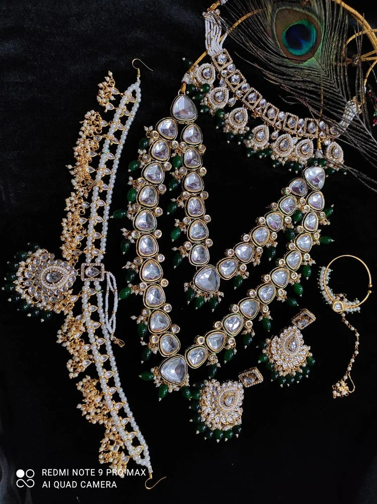 Golden Bling Kundan Combo Set For You